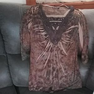 Sexy small low cut blouse